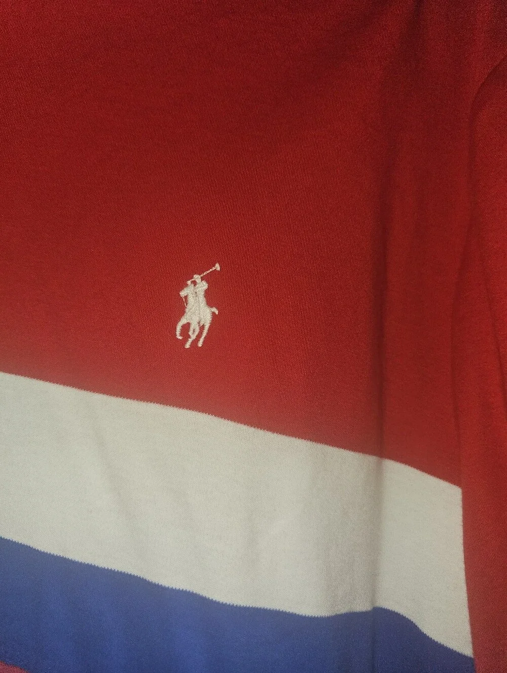 Men Polo Ralph Lauren Red, White & Blue Stripe Shirt